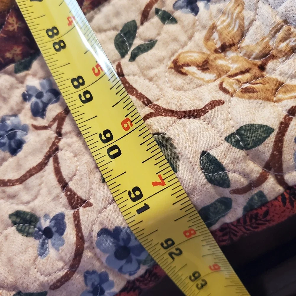 Handmade Safe Haven Cotton Heirloom Quilt Queen Patchwork Birdhouse Multi-Color